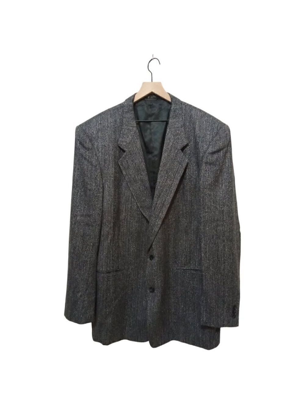 ANTONIO Parillo Blue Tweed Silk Wool Single Breasted Casual Blazer Sz 48